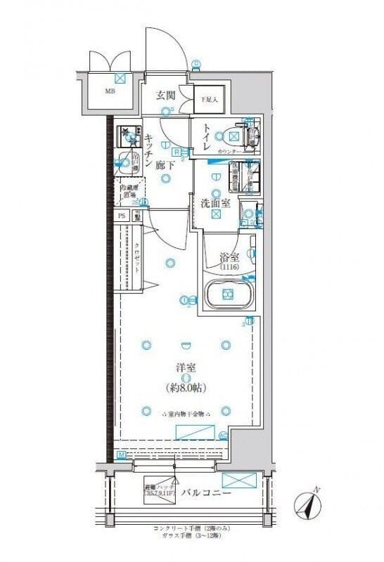 クレイシア板橋蓮沼 302 間取り図