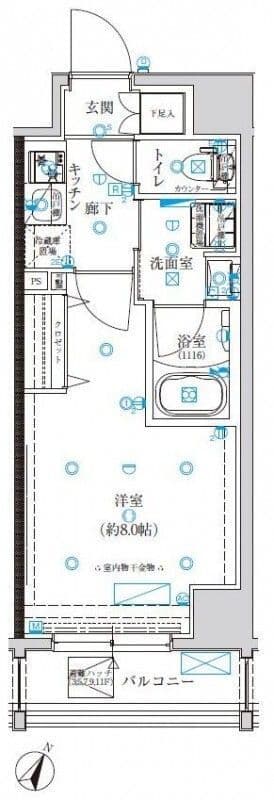 クレイシア板橋蓮沼 502 間取り図