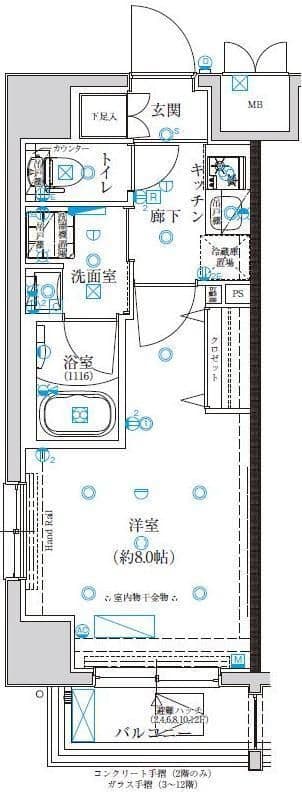 クレイシア板橋蓮沼 503 間取り図