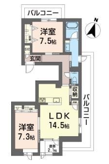 カンタービレ荻窪 302 間取り図