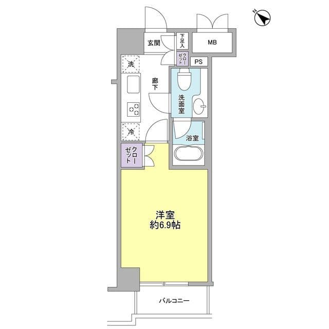 コンフォリア三宿 0402 間取り図